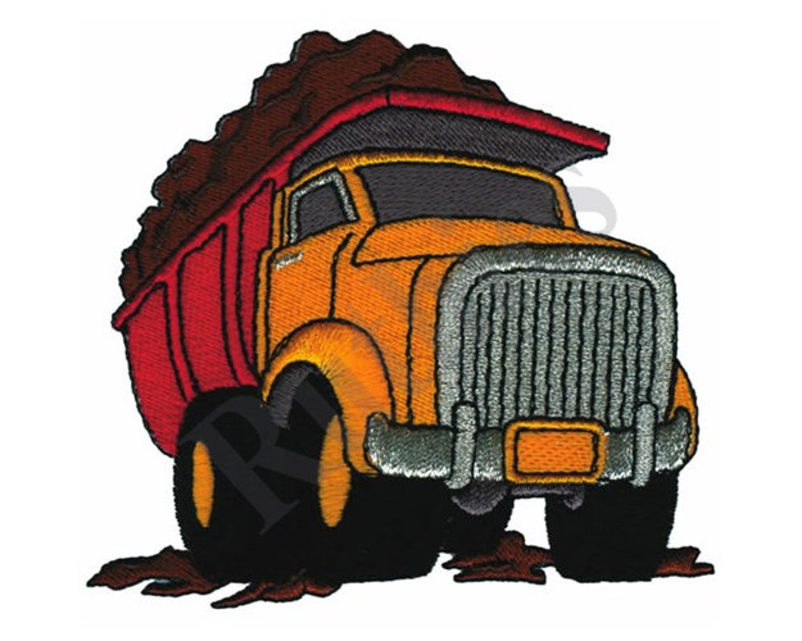 Dump Truck Machine Embroidery Design Etsy