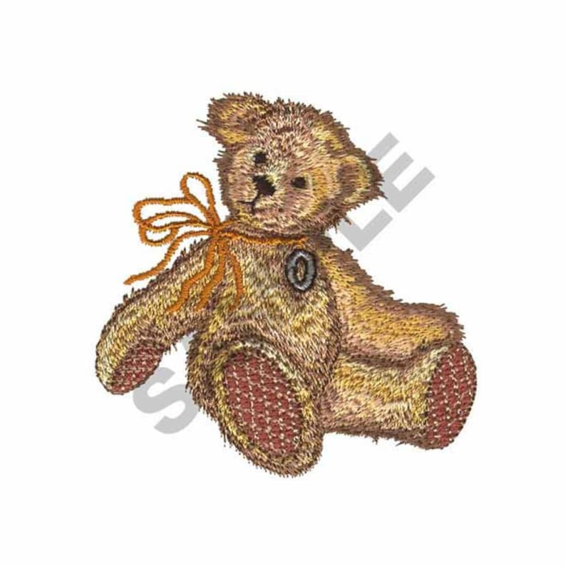 Teddy Bear Machine Embroidery Design Etsy