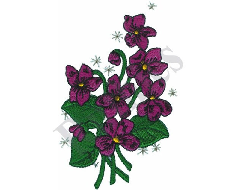 Violets machine embroidery design  etsy Violets machine embroidery design  etsy
