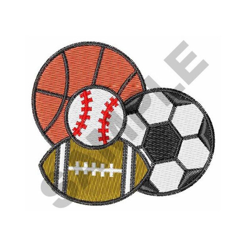 Sport Balls Embroidery Design Machine Embroidery Etsy