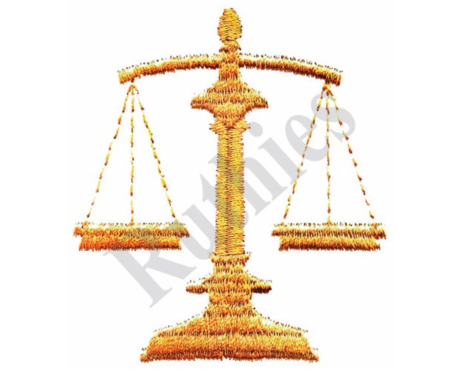 Scales of Justice Machine Embroidery Design Etsy