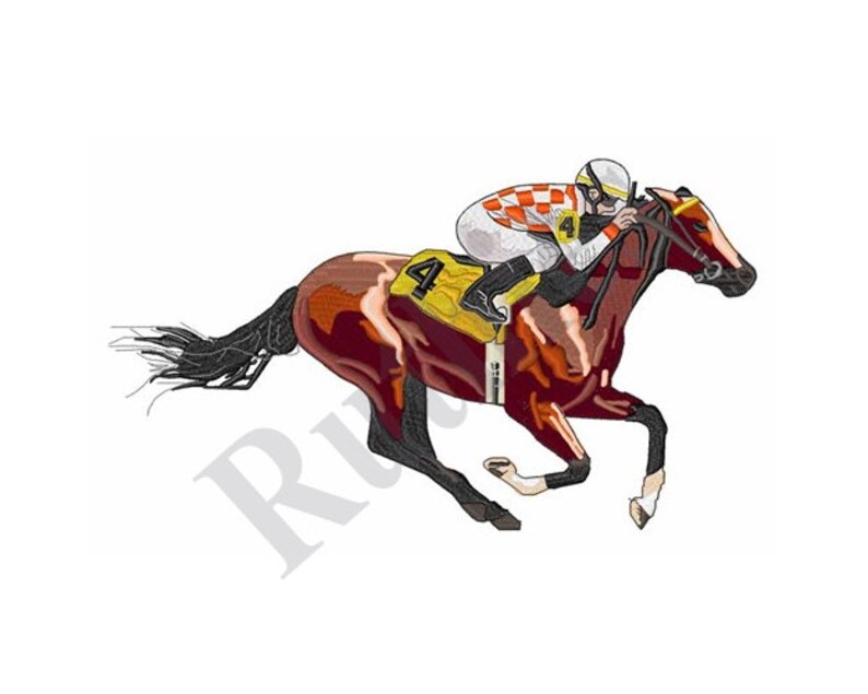 Horse and jockey machine embroidery design  etsy Horse and jockey machine embroidery design  etsy