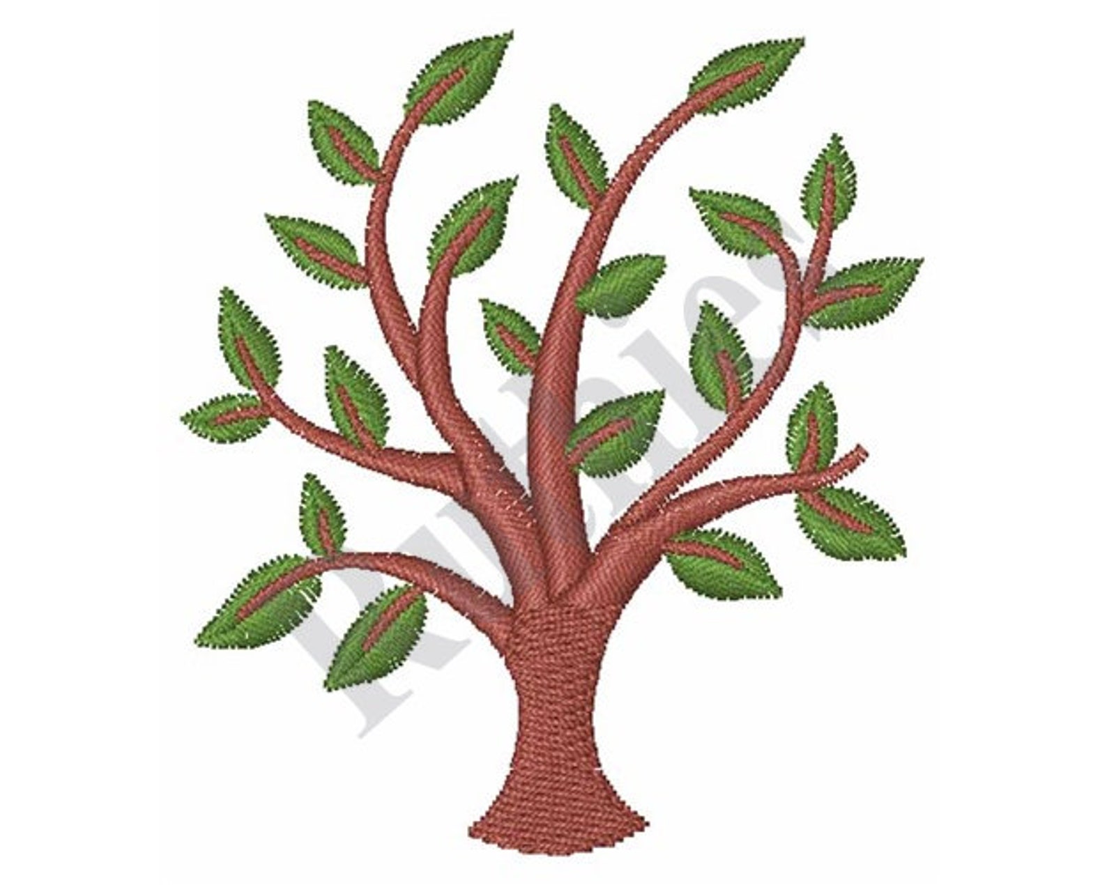 Tree Machine Embroidery Design Etsy