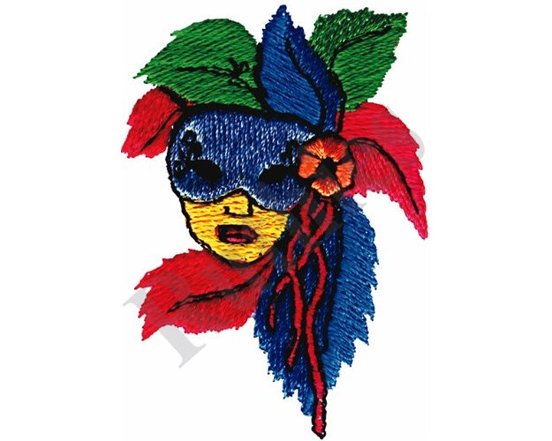 Mardi Gras Mask Machine Embroidery Design Etsy