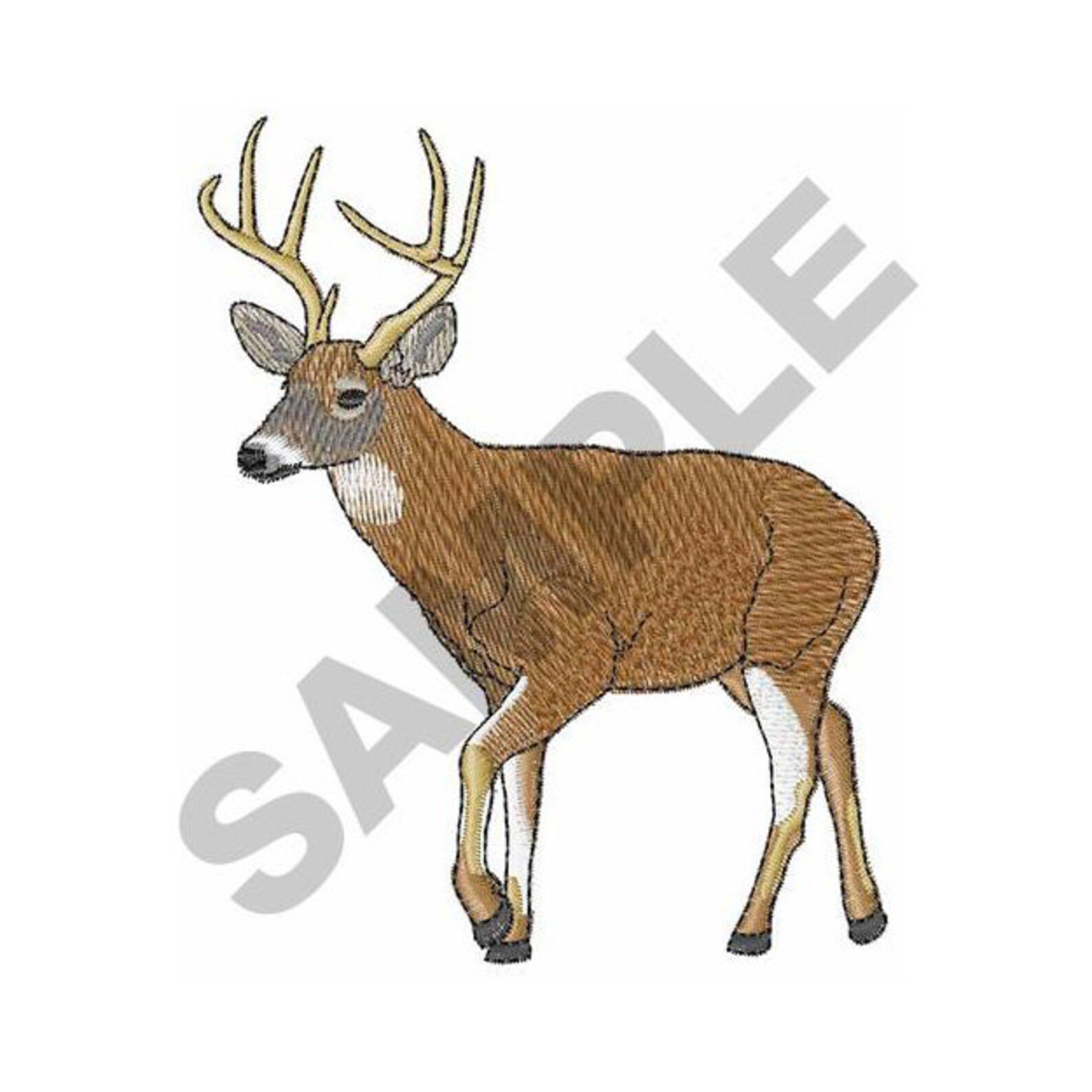 Whitetail Deer Embroidery Design Machine Embroidery Etsy