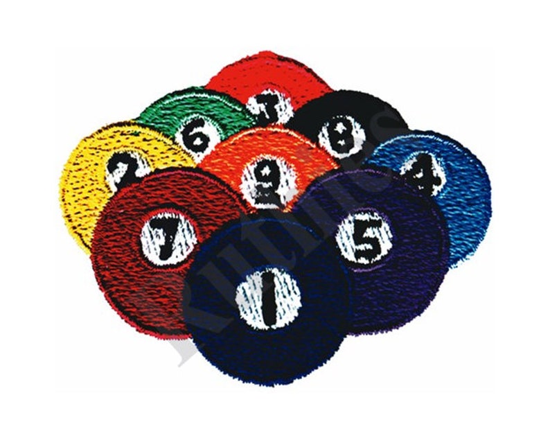 Billiard Balls Machine Embroidery Design Etsy