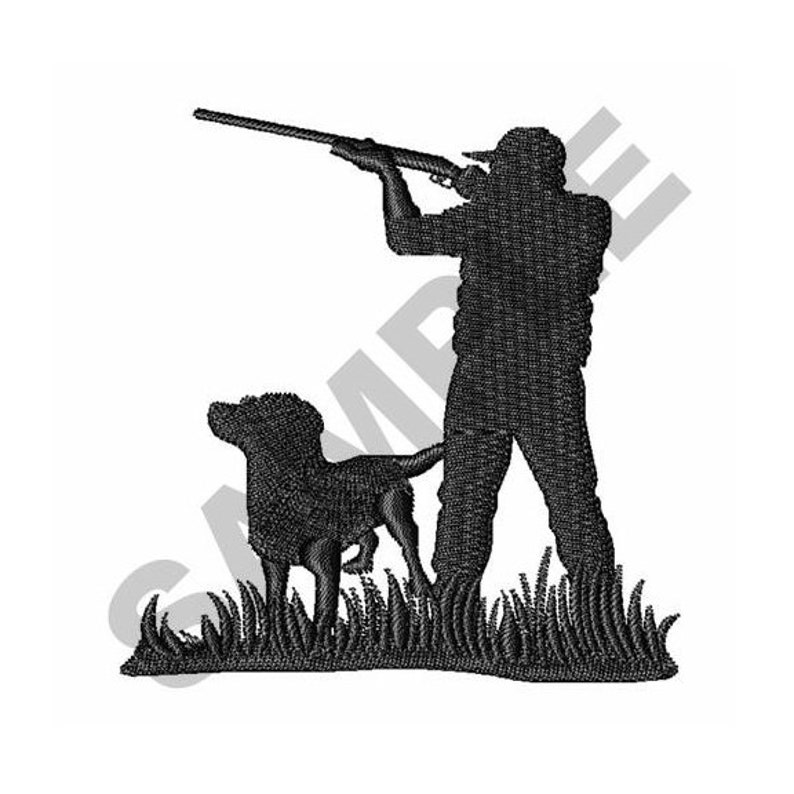 Bird hunter silhouette embroidery design machine embroidery  etsy Bird hunter silhouette embroidery design machine embroidery  etsy