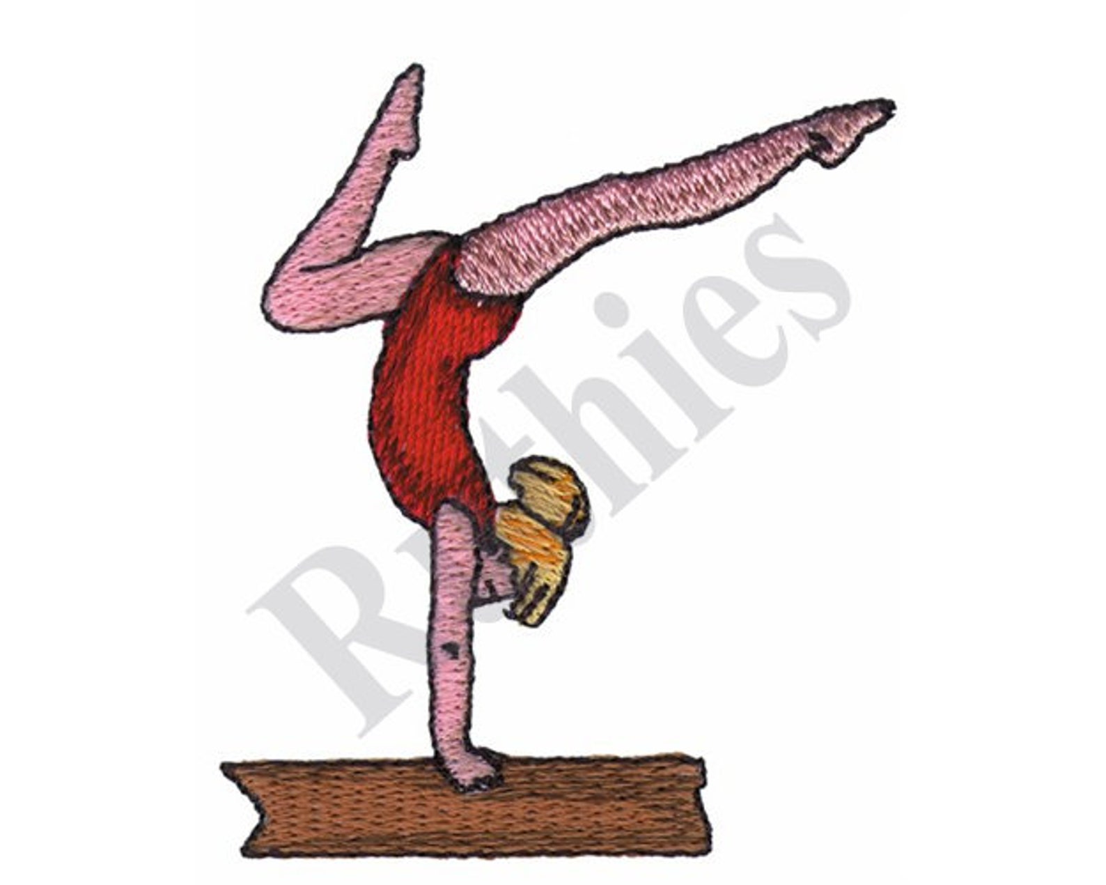 Balance Beam Gymnast Machine Embroidery Design Etsy