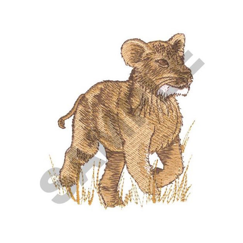 Lion cub embroidery design machine embroidery  etsy