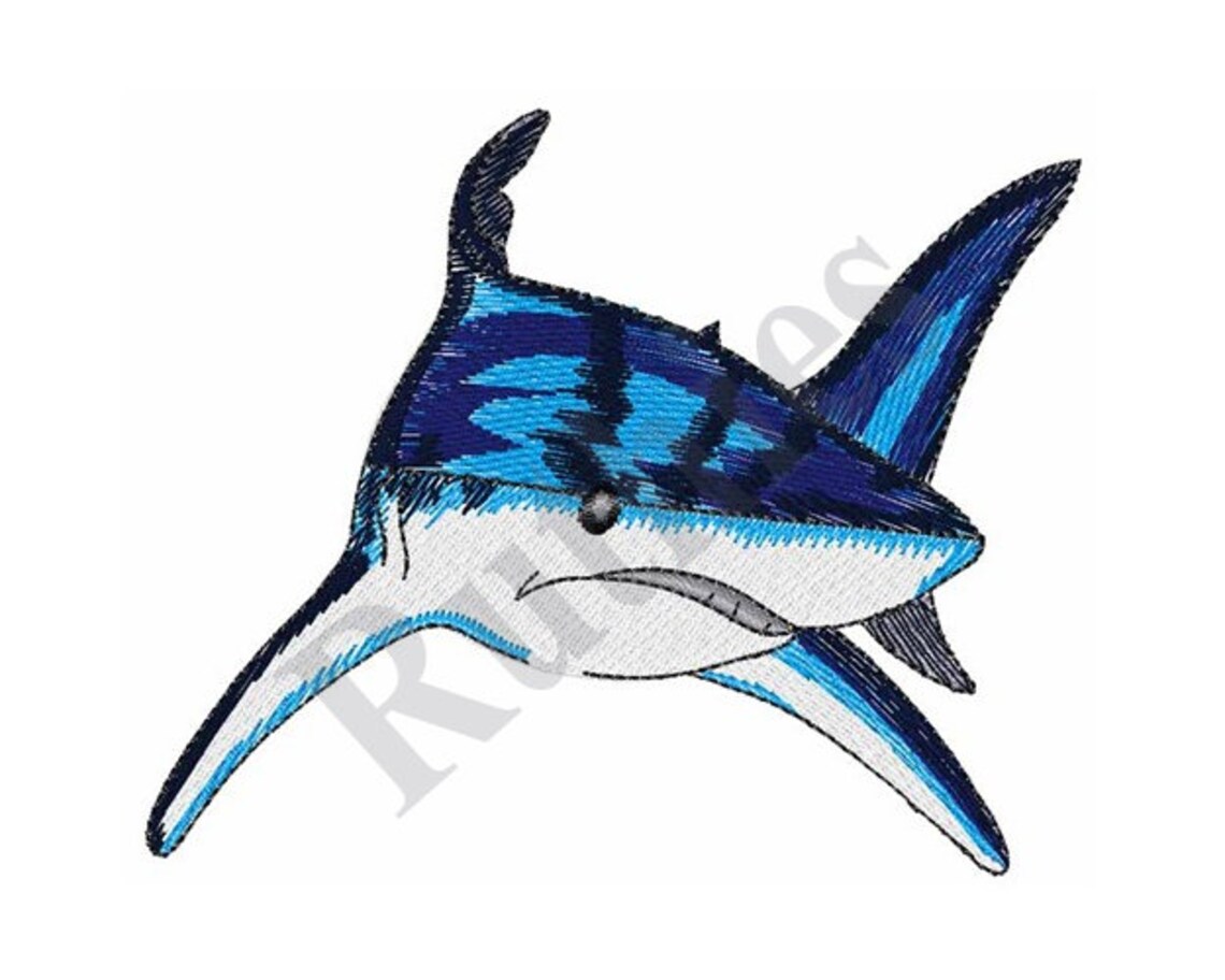 Shark Machine Embroidery Design Etsy