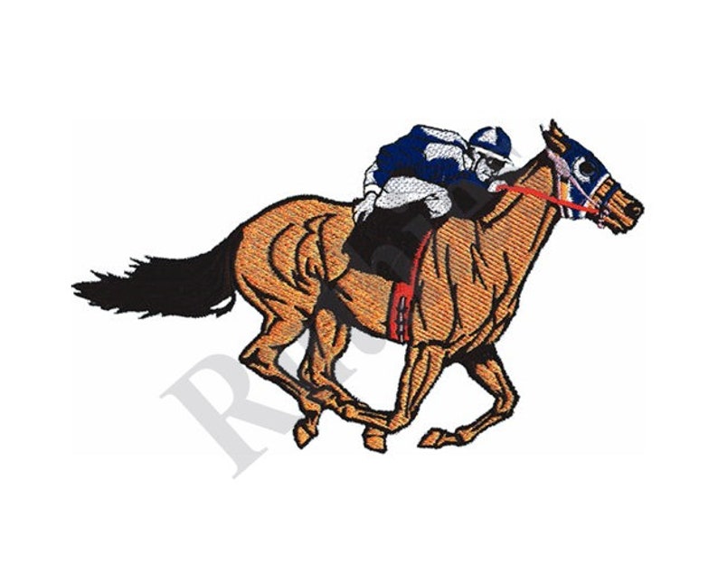 Racehorse and jockey machine embroidery design  etsy Racehorse and jockey machine embroidery design  etsy