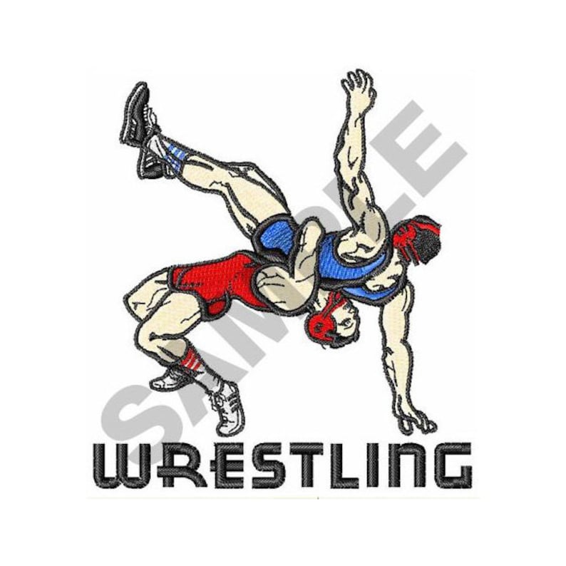 Wrestling Embroidery Design Machine Design Etsy
