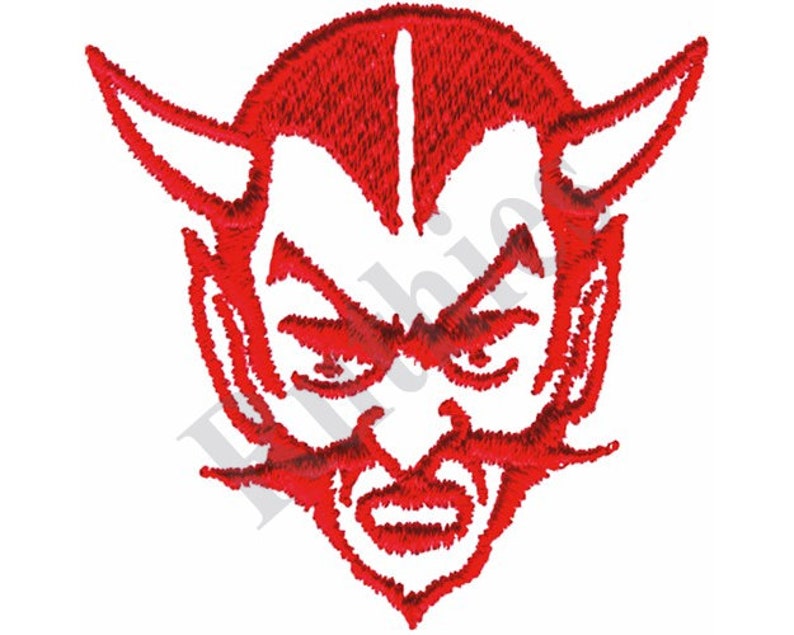 Devil Machine Embroidery Design Etsy