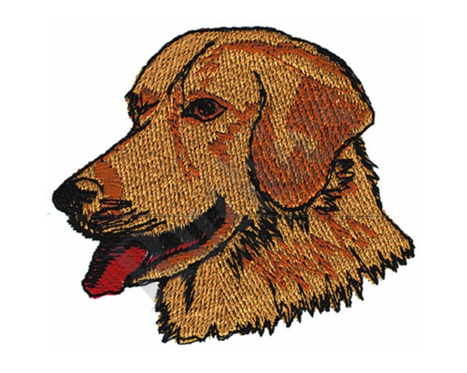 Golden Retriever Head Machine Embroidery Design Etsy
