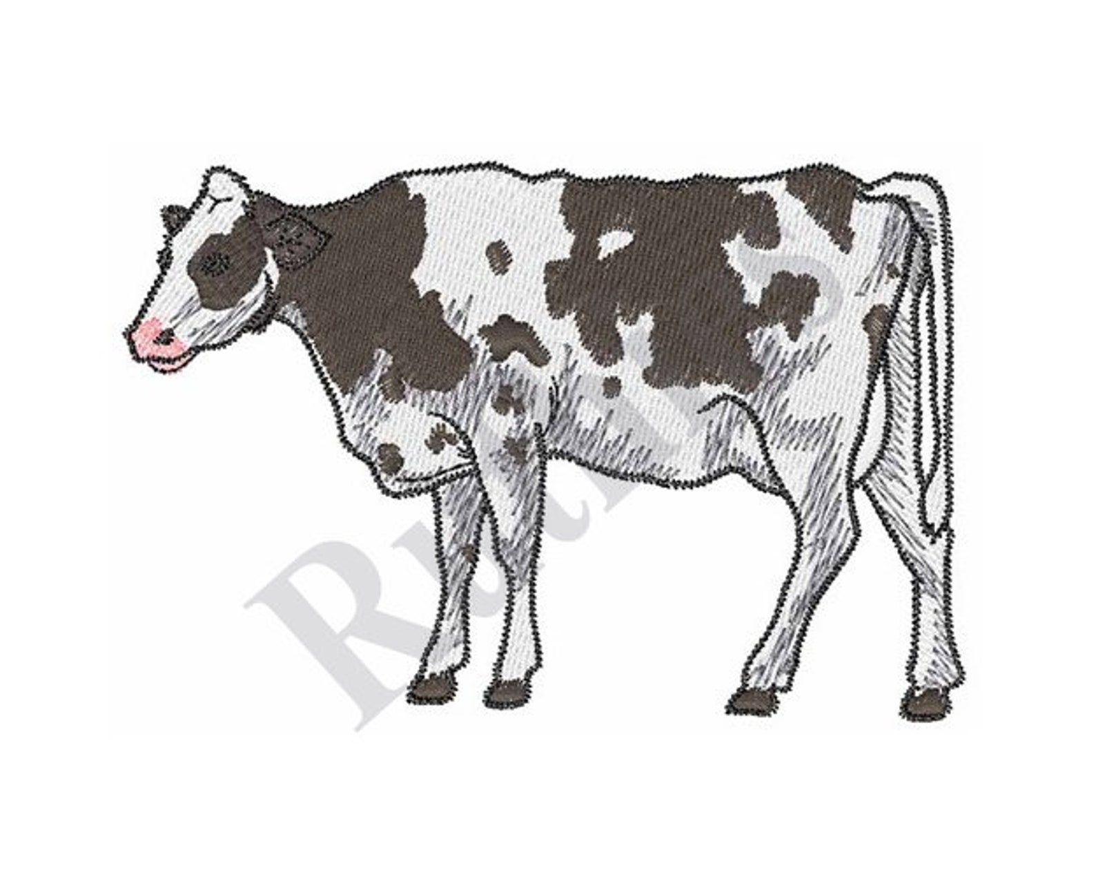 Holstein cow machine embroidery design  etsy