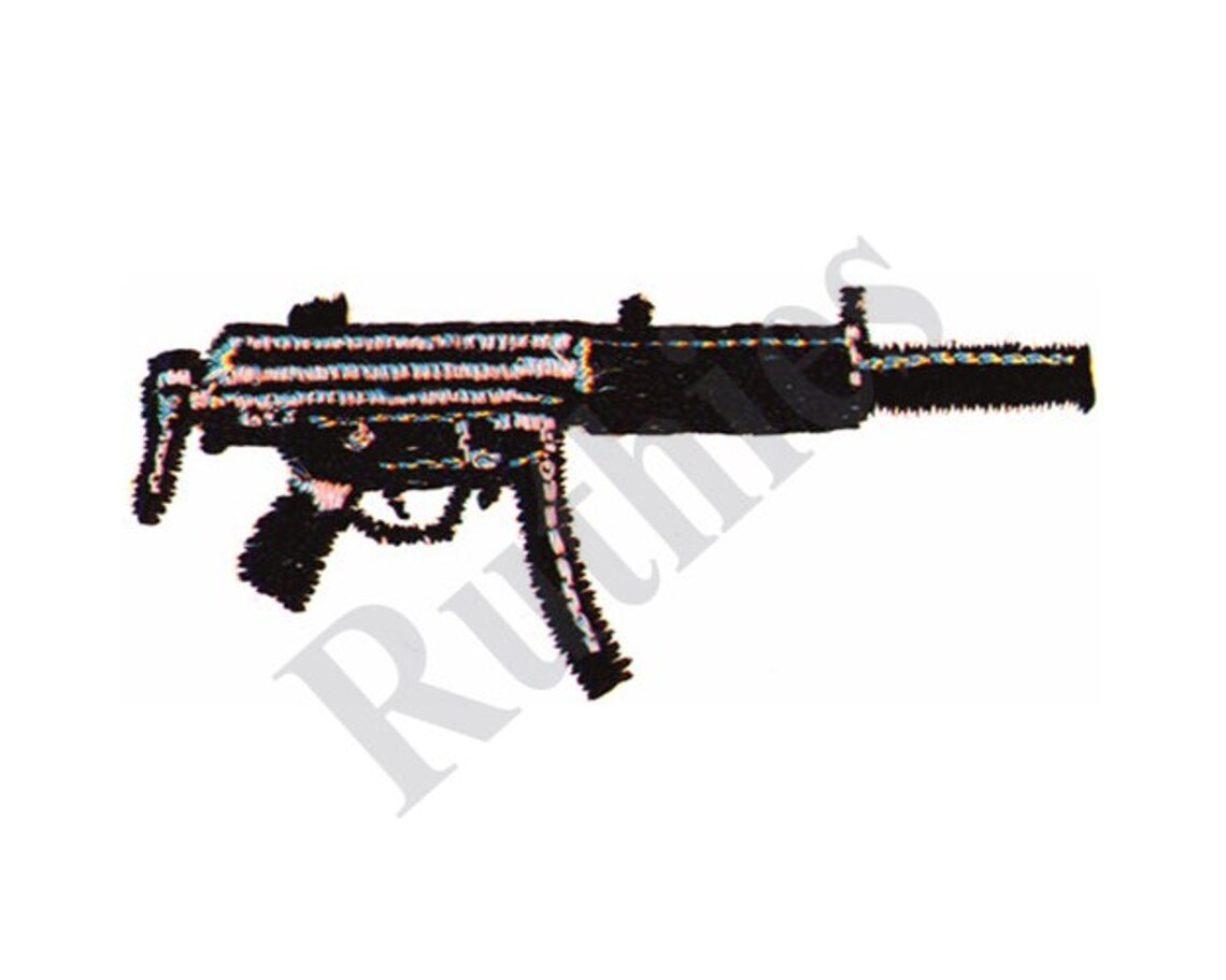 Machine Gun Machine Embroidery Design Etsy