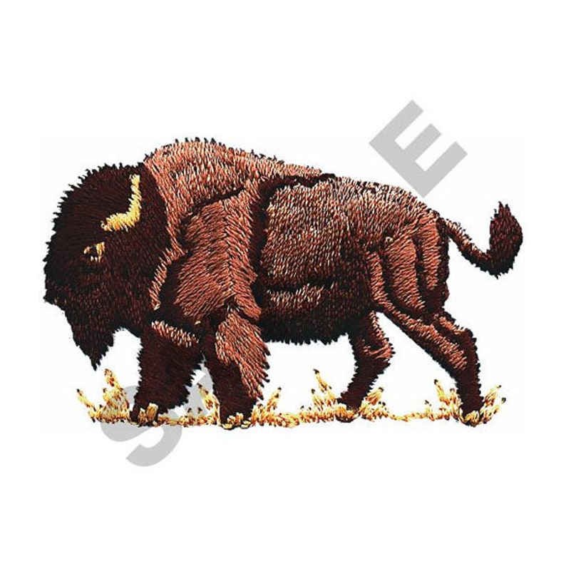 Buffalo embroidery design machine embroidery  etsy