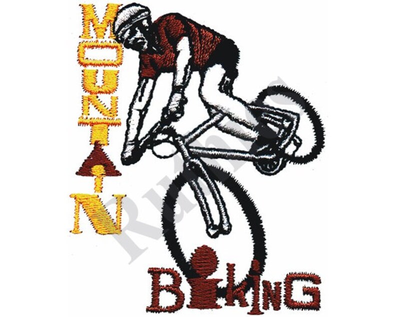 Mountain Biking Gnome Embroidery
