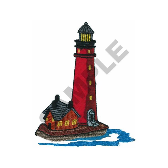 Lighthouse embroidery design machine embroidery  etsy