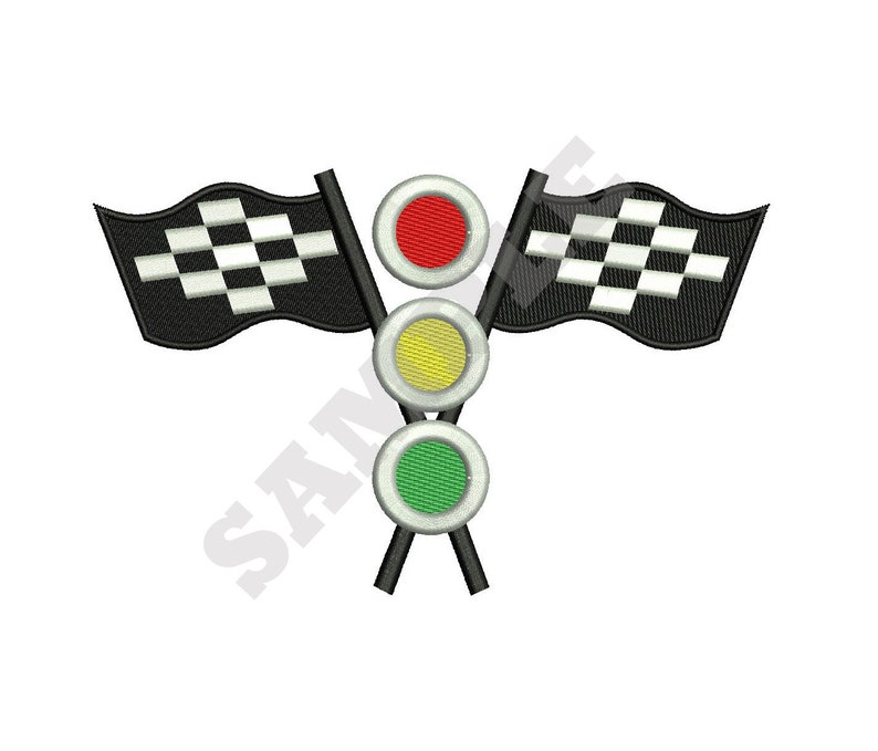 Racing flags and lights embroidery design machine embroidery  etsy Racing flags and lights embroidery design machine embroidery  etsy