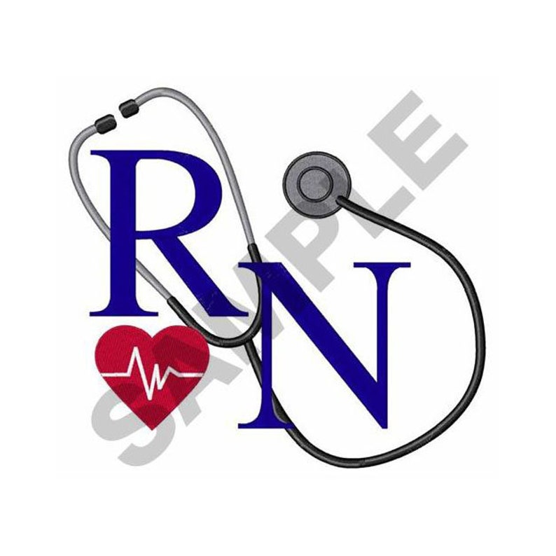 Registered Nurse Embroidery Design Machine Embroidery Etsy