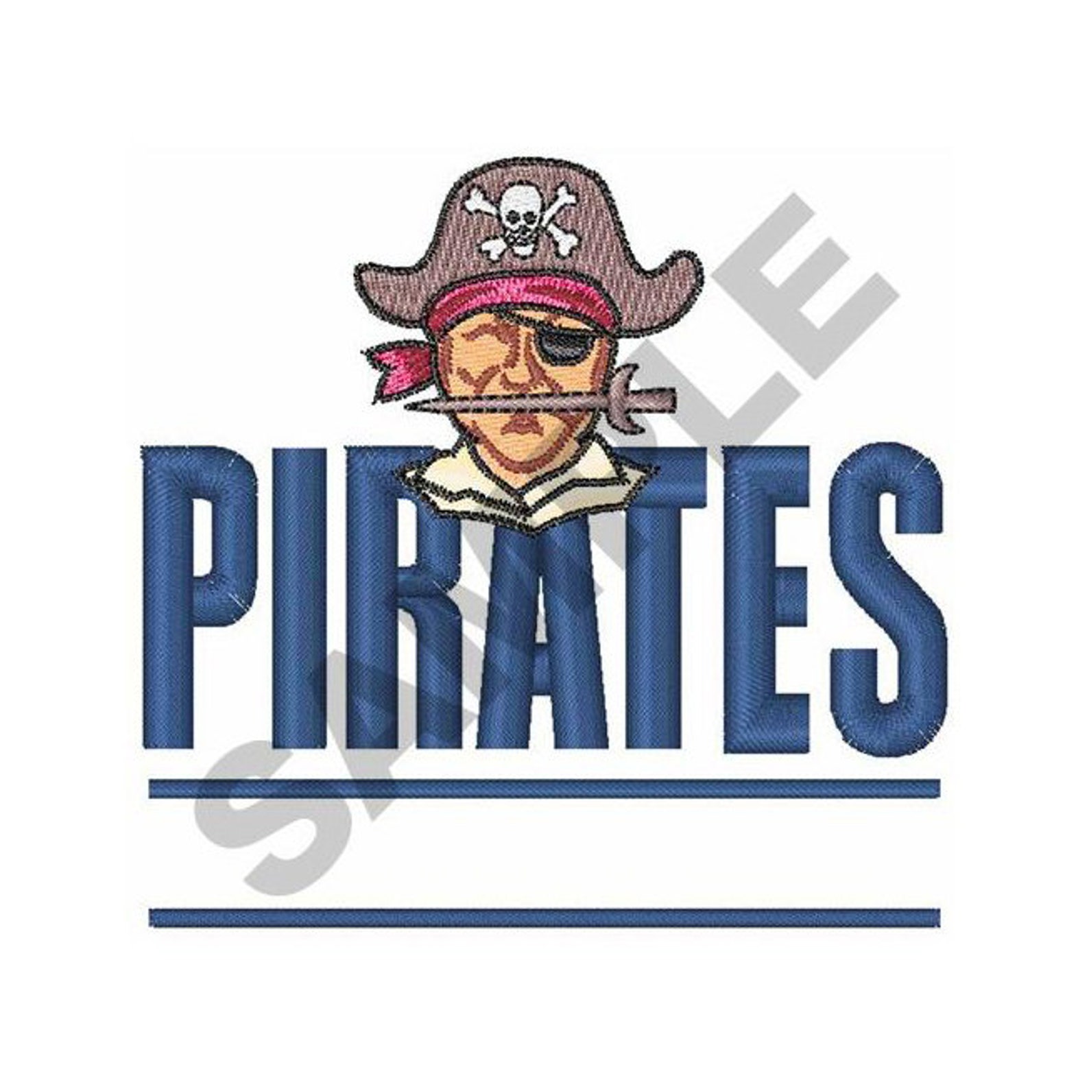 Pirates Mascot Embroidery Design Machine Embroidery Etsy