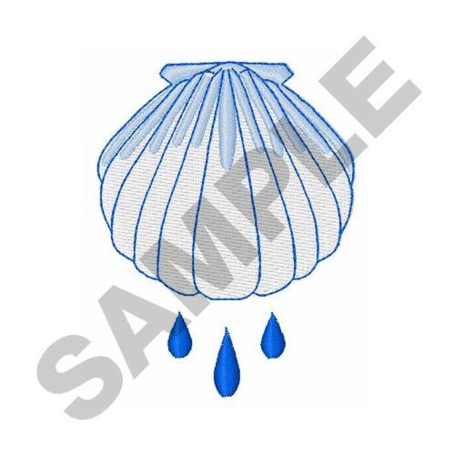 Baptism Shell Embroidery Design Etsy