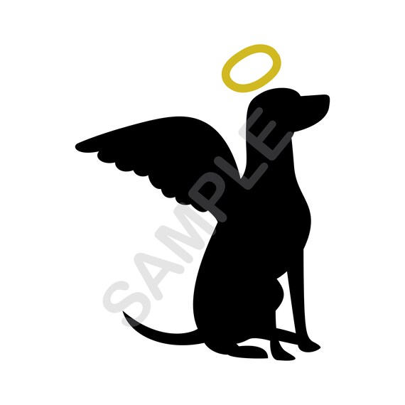 Download Dog Angel Svg Dxf Graphic Art Cutfile Etsy PSD Mockup Templates