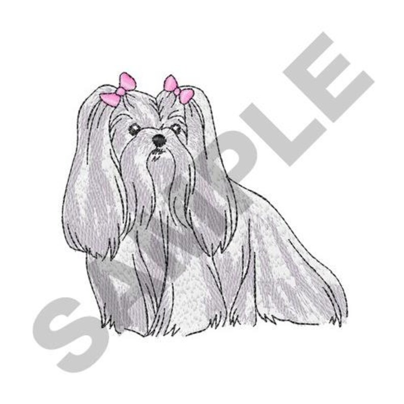 Maltese Dog Embroidery Design Machine Embroidery Etsy