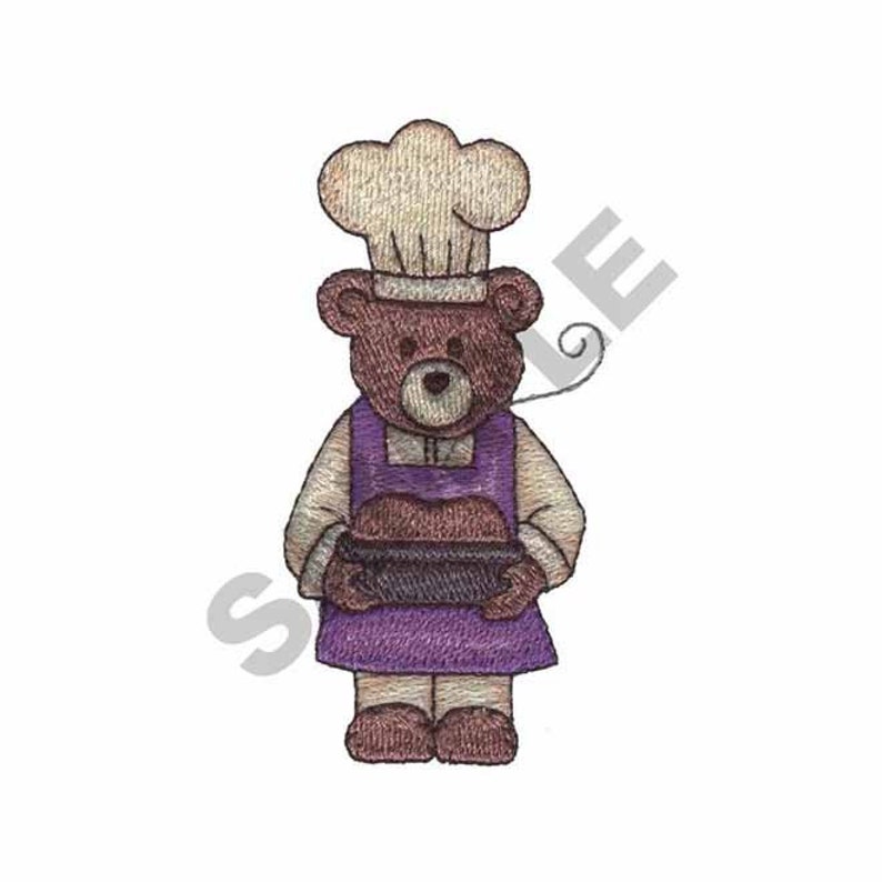 Chef Teddy Bear Machine Embroidery Design | Etsy