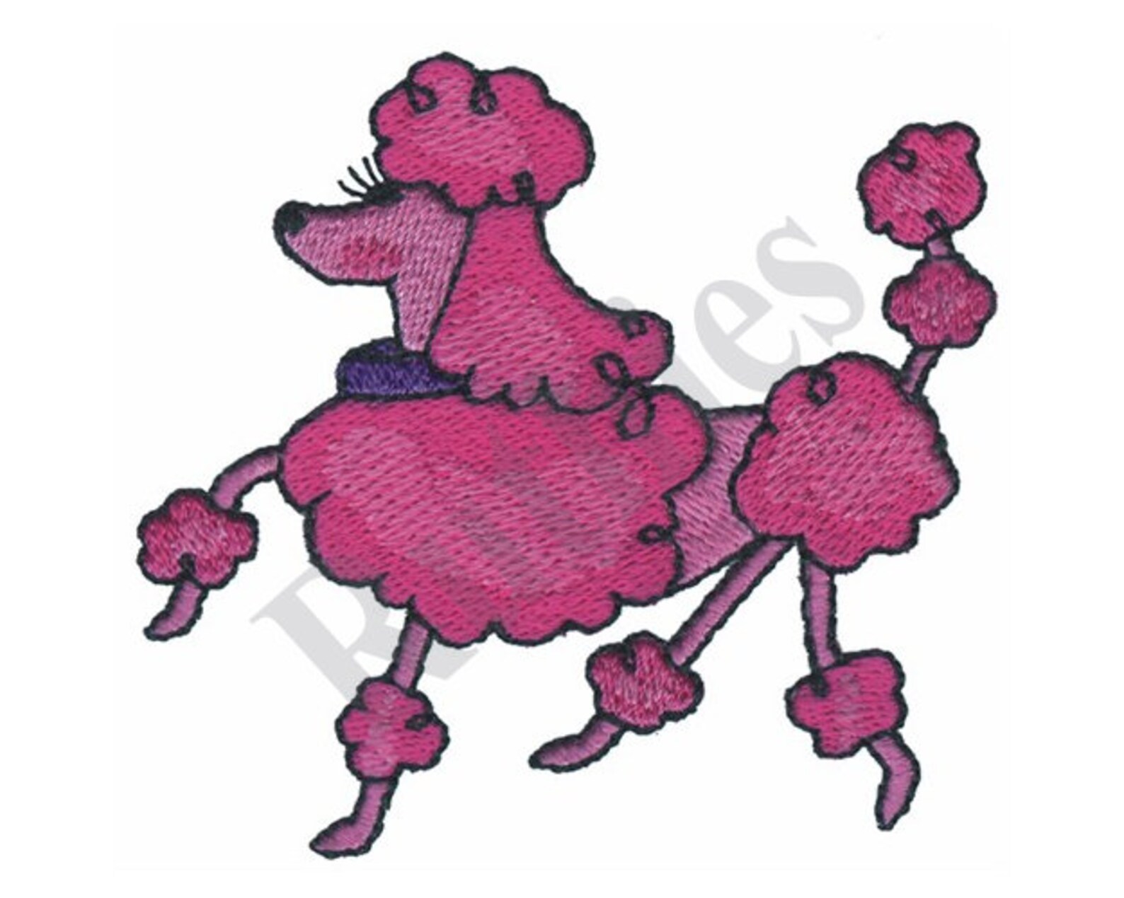 Poodle Machine Embroidery Design Etsy
