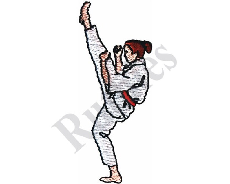 Karate Machine Embroidery Design Etsy
