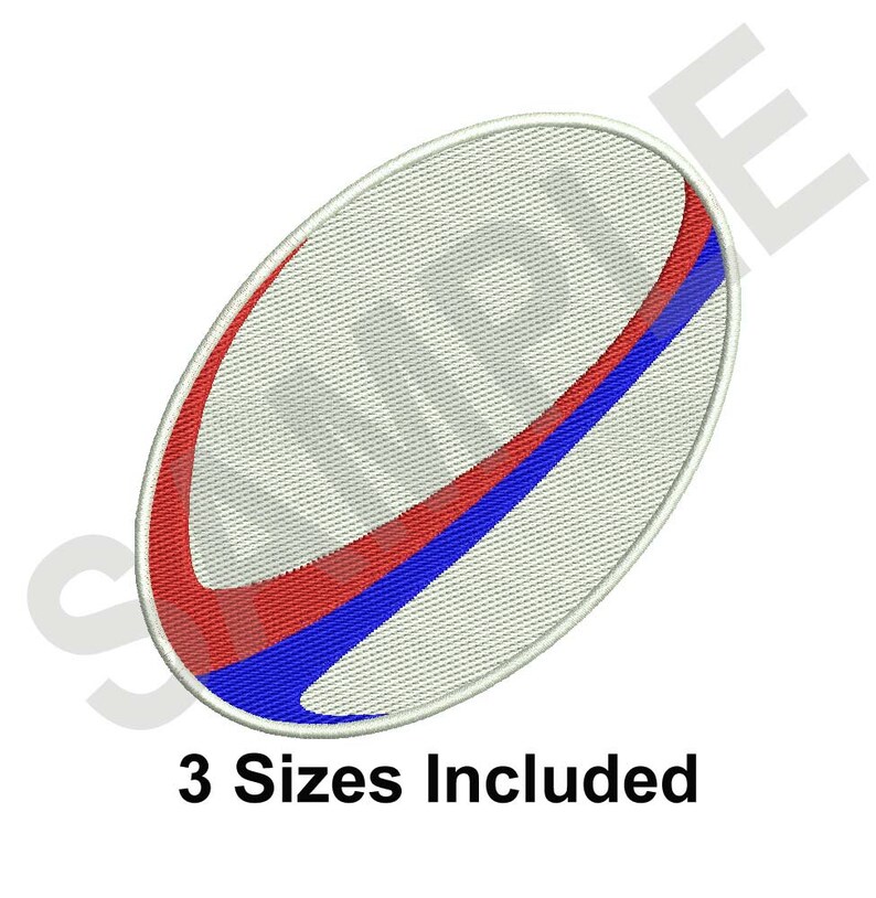 Rugby Ball Embroidery Design Machine Embroidery Etsy