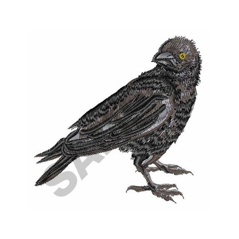 American Crow Embroidery Design Machine Embroidery Etsy
