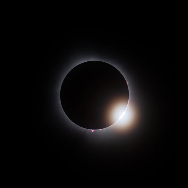 2024 Solar Eclipse Art Print | Diamond Ring | Totality | Corona | April 8, 2024