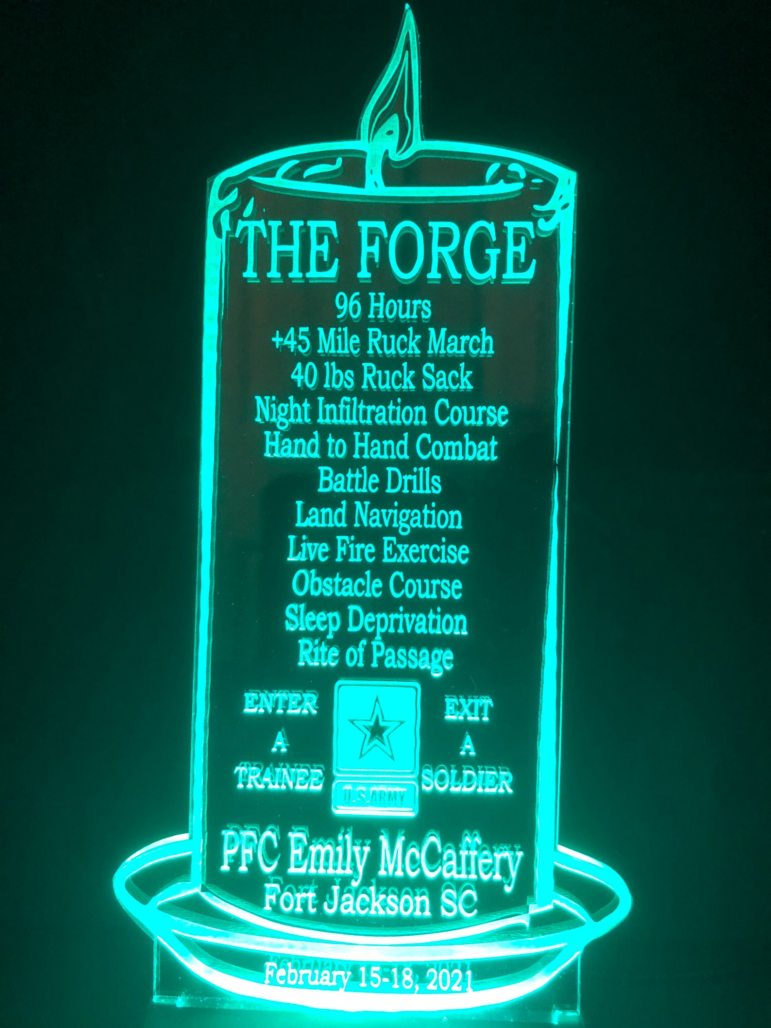 ARMY Candle Style LED Acrylic Personalized Light Etsy