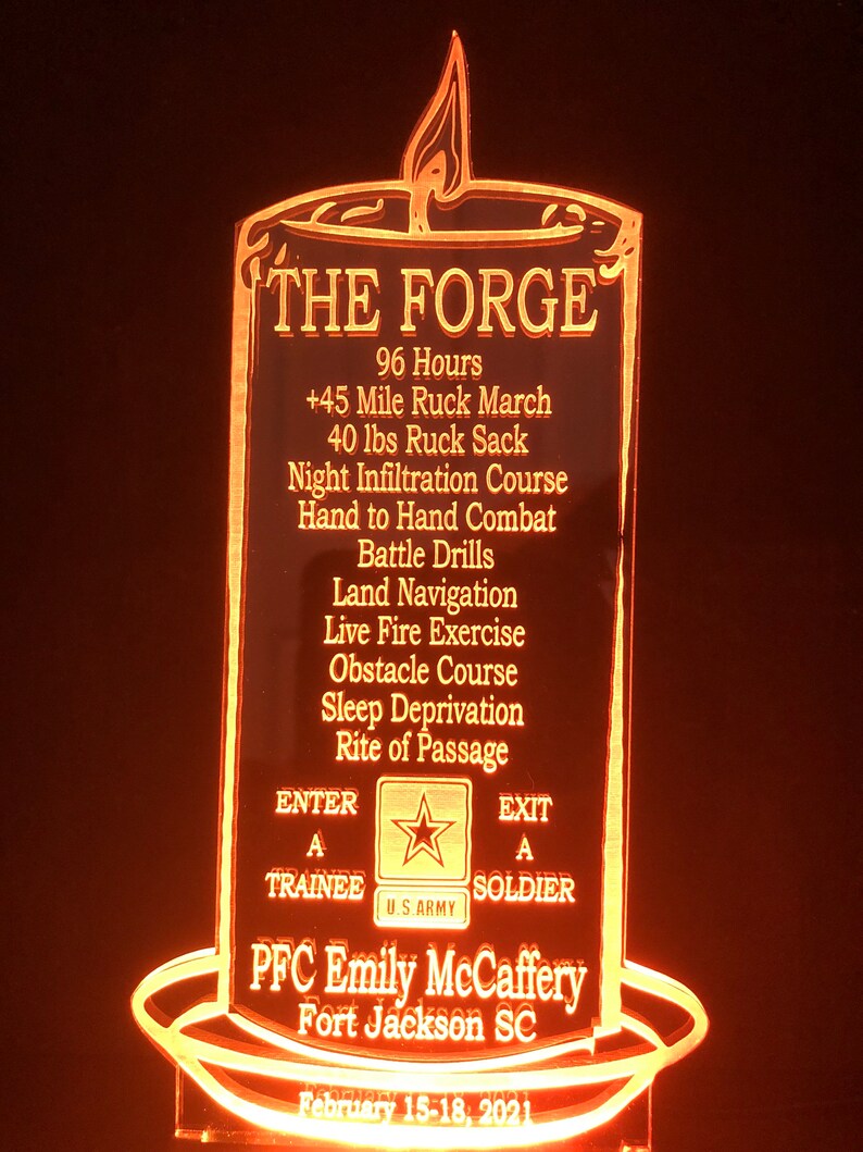 ARMY Candle Style LED Acrylic Personalized Light Etsy