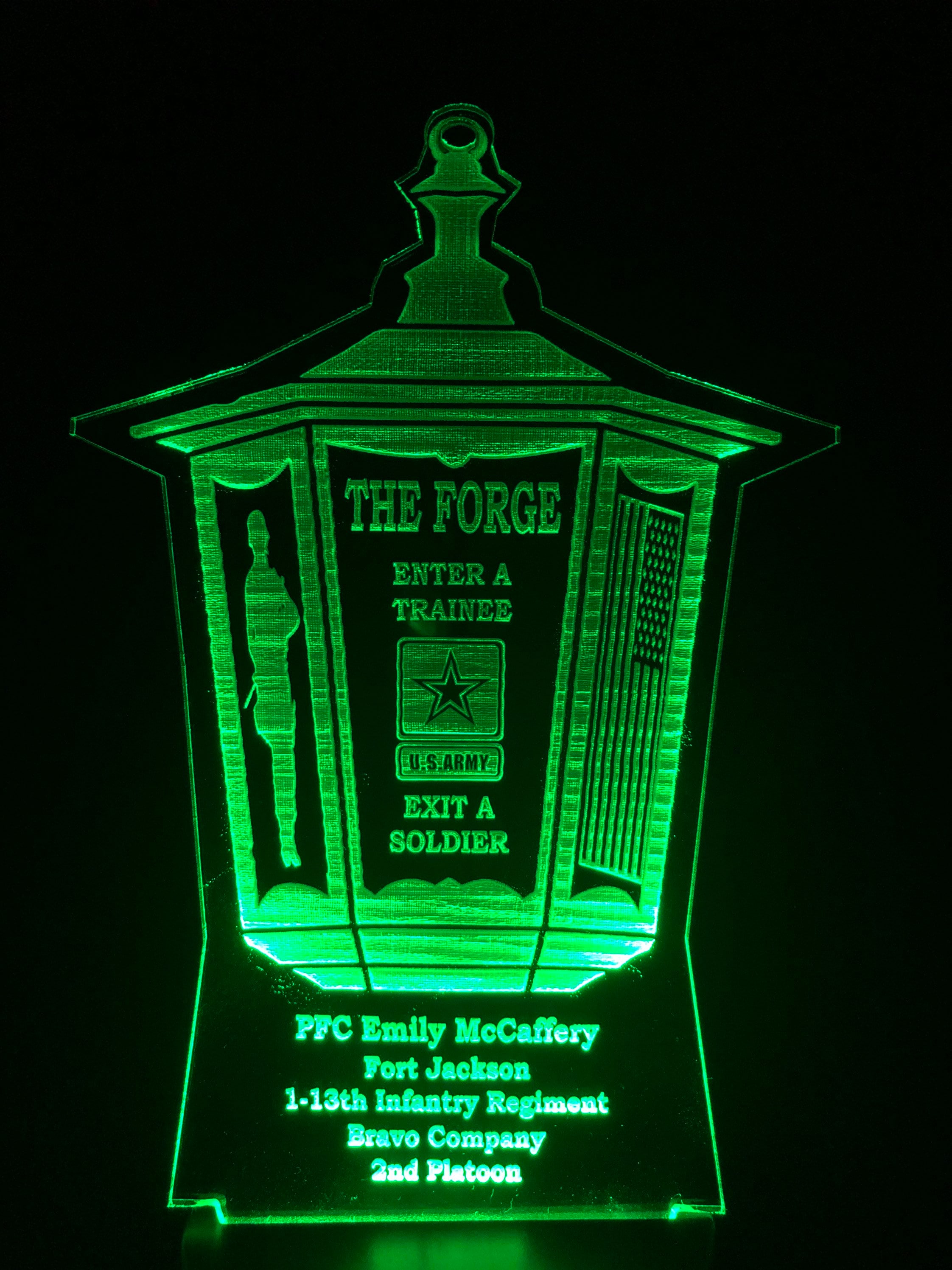 ARMY Lantern LED Acrylic Personalized Light Etsy