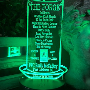 ARMY Forge Candle Style LED Acrylic Personalized Light