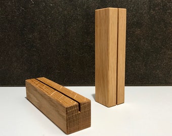 Picture holder Alexander 15 cm - oak / walnut, card holder, postcard holder