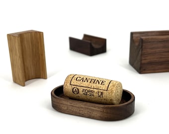 Konrad korkhållare - ek | valnöt