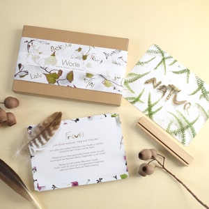 Porte-image en chêne pour le projet « Mots - Source d’inspiration - Calendrier de l’Avent » de Christine Wiegelmann