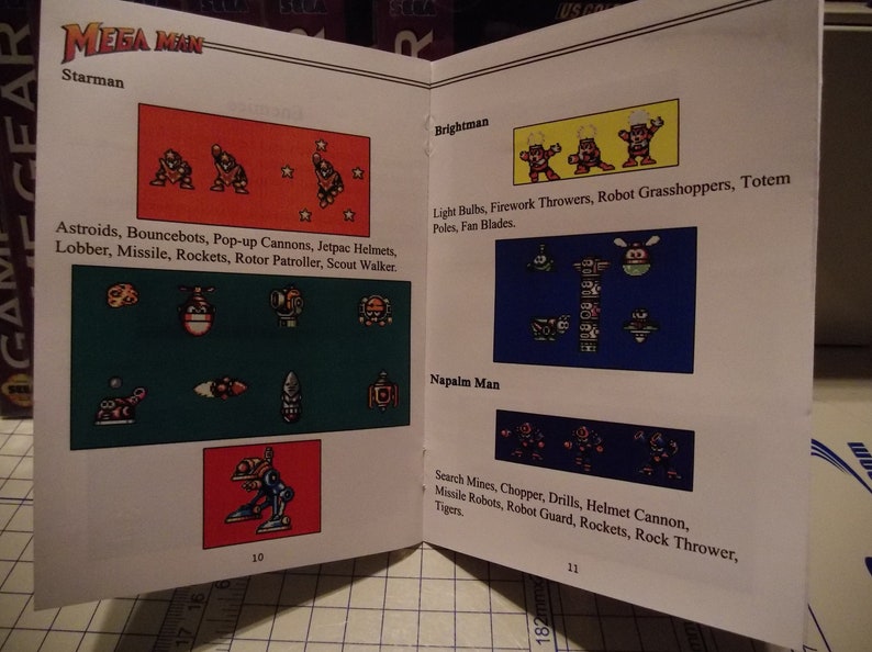 Mega Man Colorized Sega Gamegear Booklet