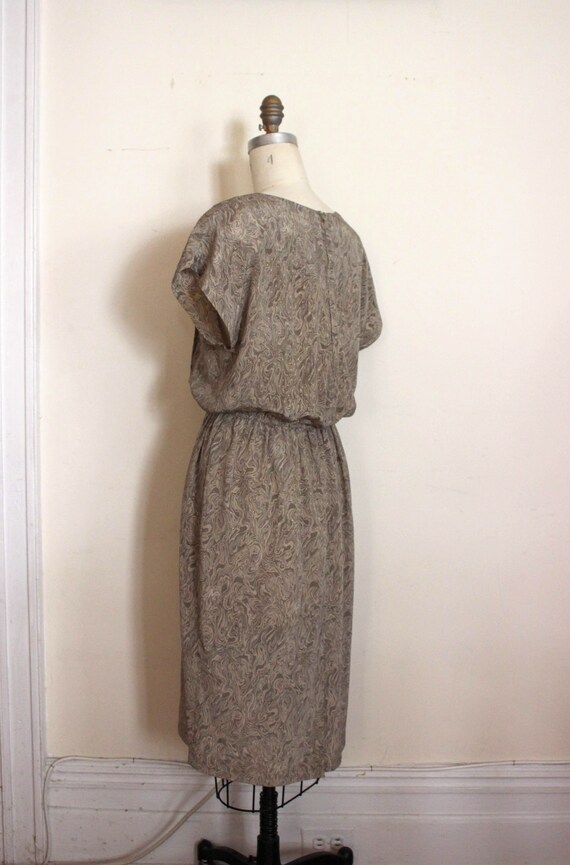 Vintage 1980s Leslie Fay II Marbleized Dress - image 7