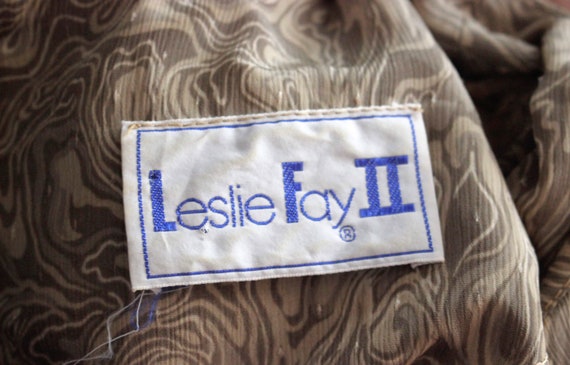 Vintage 1980s Leslie Fay II Marbleized Dress - image 9
