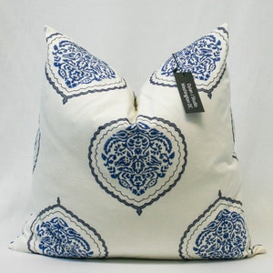 Eliza Designer pillow. Embroidered and print.