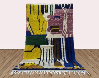 Abstract Elegance, Handmade Moroccan Berber Wool Rug !