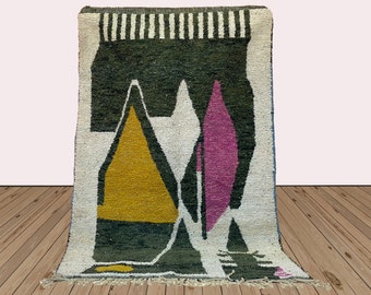 Handmade Moroccan Wool Rug, Unique Berber Rug !