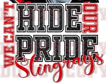 We Can&#39;t Hide Our Pride Stingrays Mascot- stingrays school mascot, digital print, Football spirit, Sports shirt