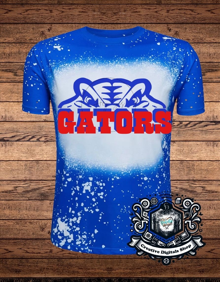 Dickinson Gators Faux Bleached Shirt,  Gators school mascot, School spirit, Sports shirt Plus Size Options